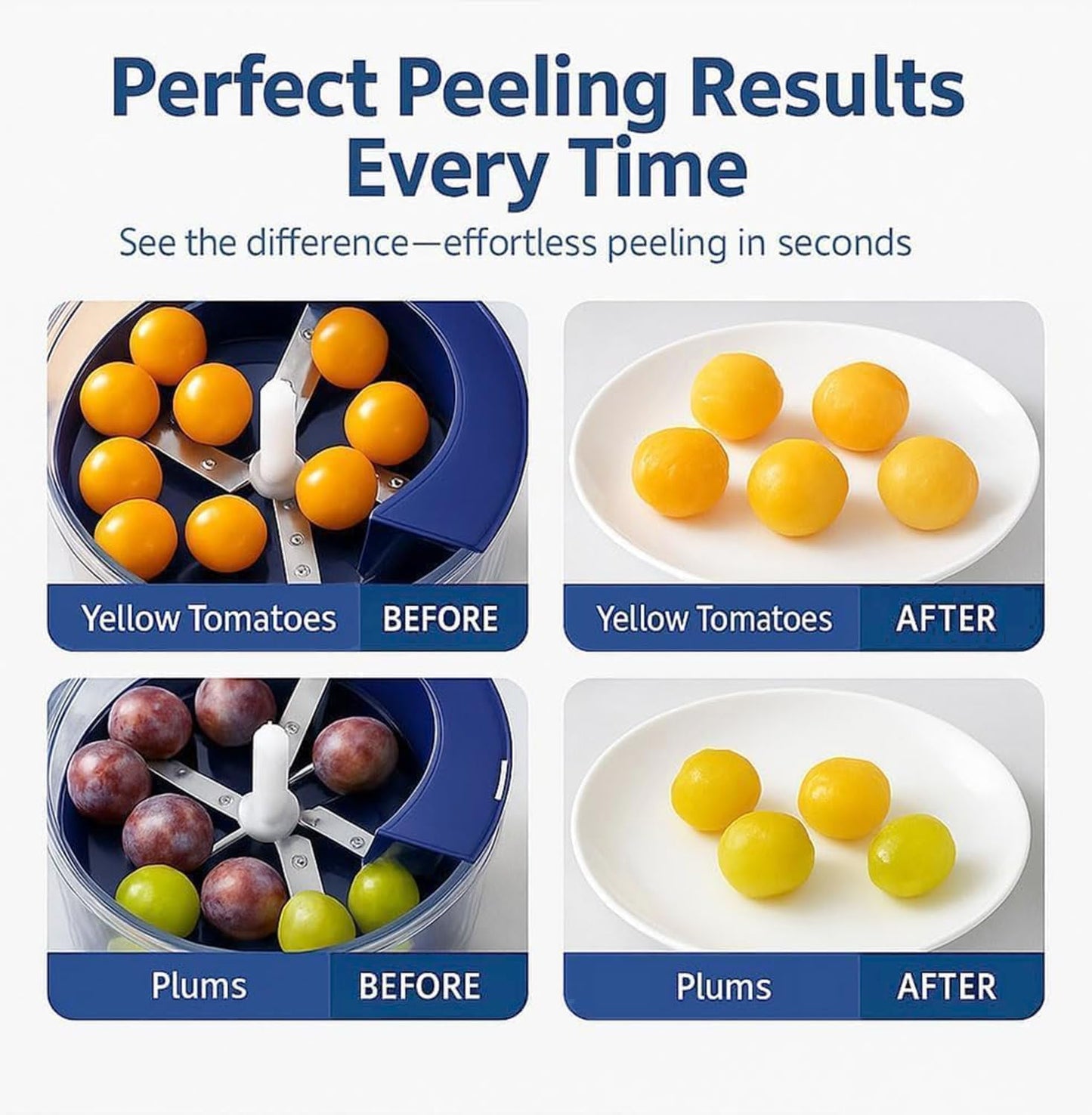 Electric Grape & Garlic Peeler Machine – Automatic Rechargeable Fruit Peeling Tool