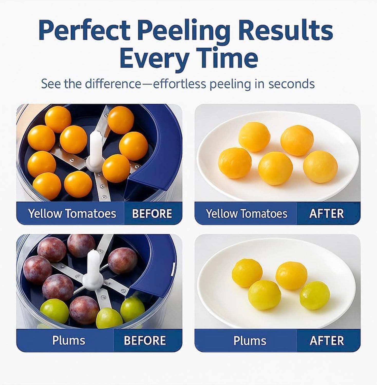 Electric Grape & Garlic Peeler Machine – Automatic Rechargeable Fruit Peeling Tool