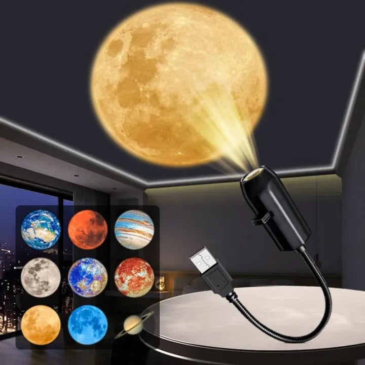 Galaxy Projector Lamp | 10 Planet Slides