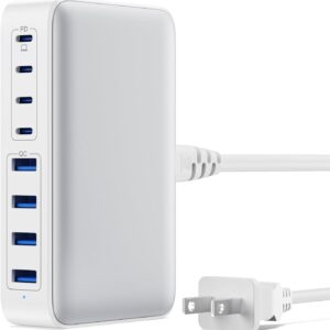 200W USB C Charger Block, GaN III 8-Port USB