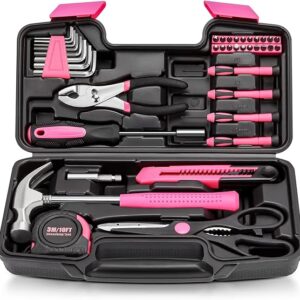 39pcs Pink Household Tool Set