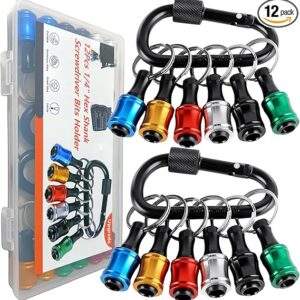 12PCS Bit Holders 1/4 Socket